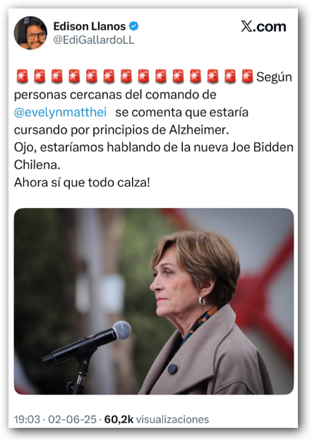 gene_llerena's tweet photo. Doña Evelyn, ¿pq no se querelló contra este escombro de "senamito" y en subsidio insiste en acusar a "bots" de "republicanos" sobre la enfermedad q le fue atribuida?🤔🤔🤔 https://t.co/j6i171tbyj