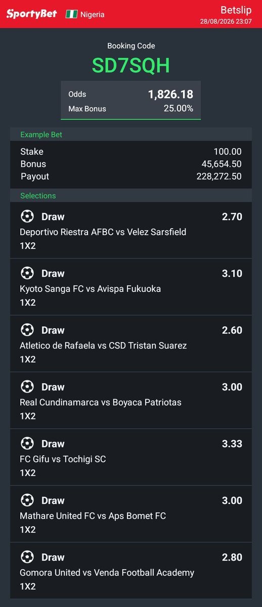 Pocase_001's tweet photo. Sportybet  -  SD7SQH

Bet9ja          -  5PG368Z

Locked in picks 🔒 Let’s cash out 💰
Some millions 🔥🔥🔥 
Don't miss my game today 

#sportybetcode #bet9jacode #sportybet https://t.co/zJQcNdmJwR