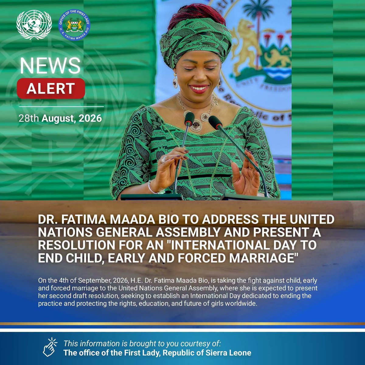 ikallon87gmail1's tweet photo. Madam @FirstLadyBio we’re not only proud of you but we’re thankful for your service to the nation. Keep writing your history Mam 🙏🏿🇸🇱 https://t.co/FX4gDZDd46