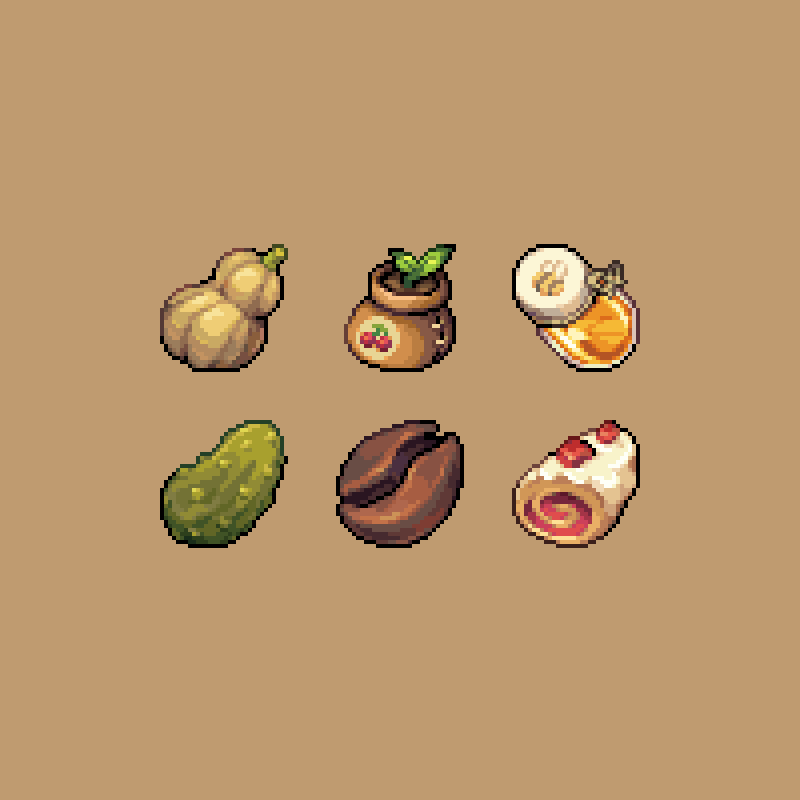 RunninBlood's tweet photo. 32x32 Food &amp; Farm items!

#pixel #art #pixelart #game #dev #gamedev https://t.co/H9fzwU3Joq