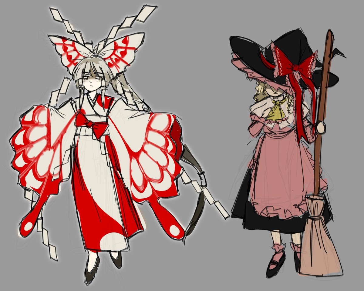 _primariobruh's tweet photo. ghost reimu and disbelief marisa https://t.co/h1Zdxwxp2B