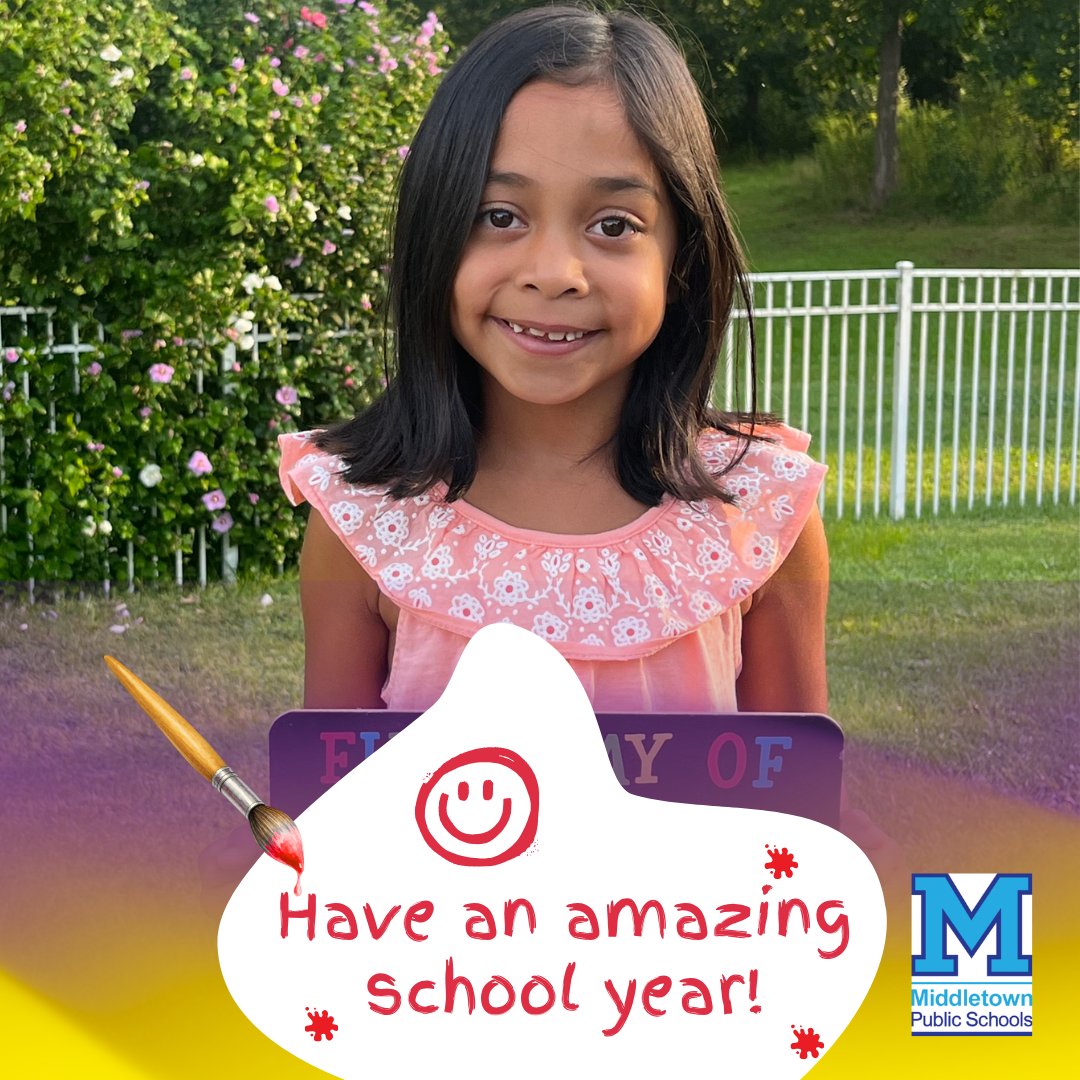 mps_ct_'s tweet photo. We hope everyone had an awesome first day of school across Middletown Public Schools! Amelia is enjoying her time at Lawrence School, as she begins 2nd Grade this year! 😁🎨🖌️ #MPSBackToSchool https://t.co/CNdTwJ7oxt