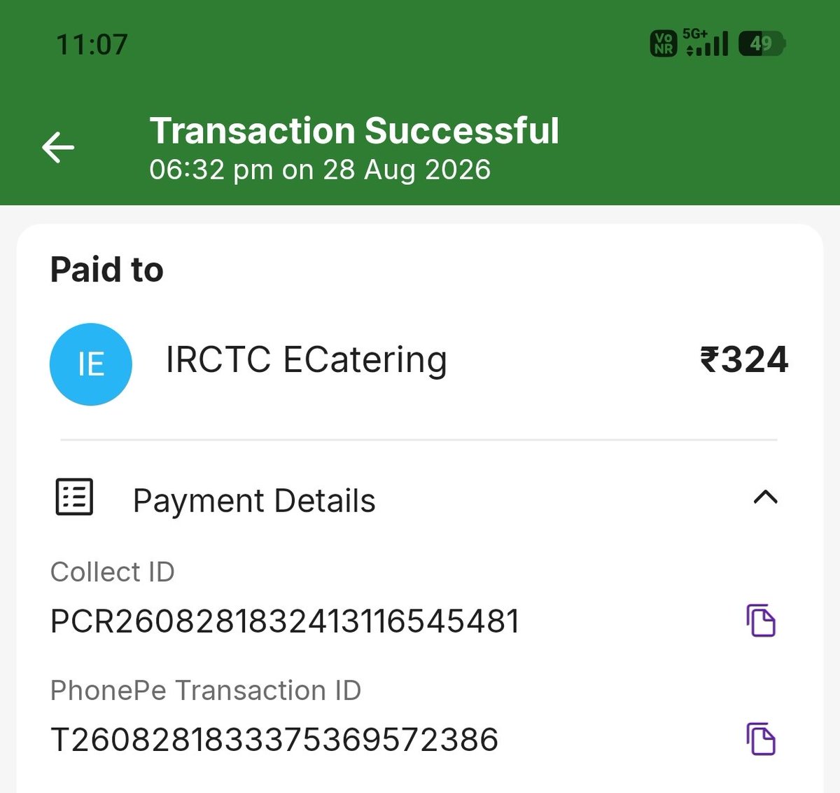 vipulgaurav's tweet photo. @AshwiniVaishnaw PNR संख्या 6708673278 के संदर्भ में मैने IRCTC catering के माध्यम से prepaid Food order किया था. Food की डिलीवरी लखनऊ जंक्शन पे होनी थी. ना तो मुझे फूड डिलीवरी की गयी और ना ही रिफंड. संज्ञान लें https://t.co/QKWuiI4T6r
