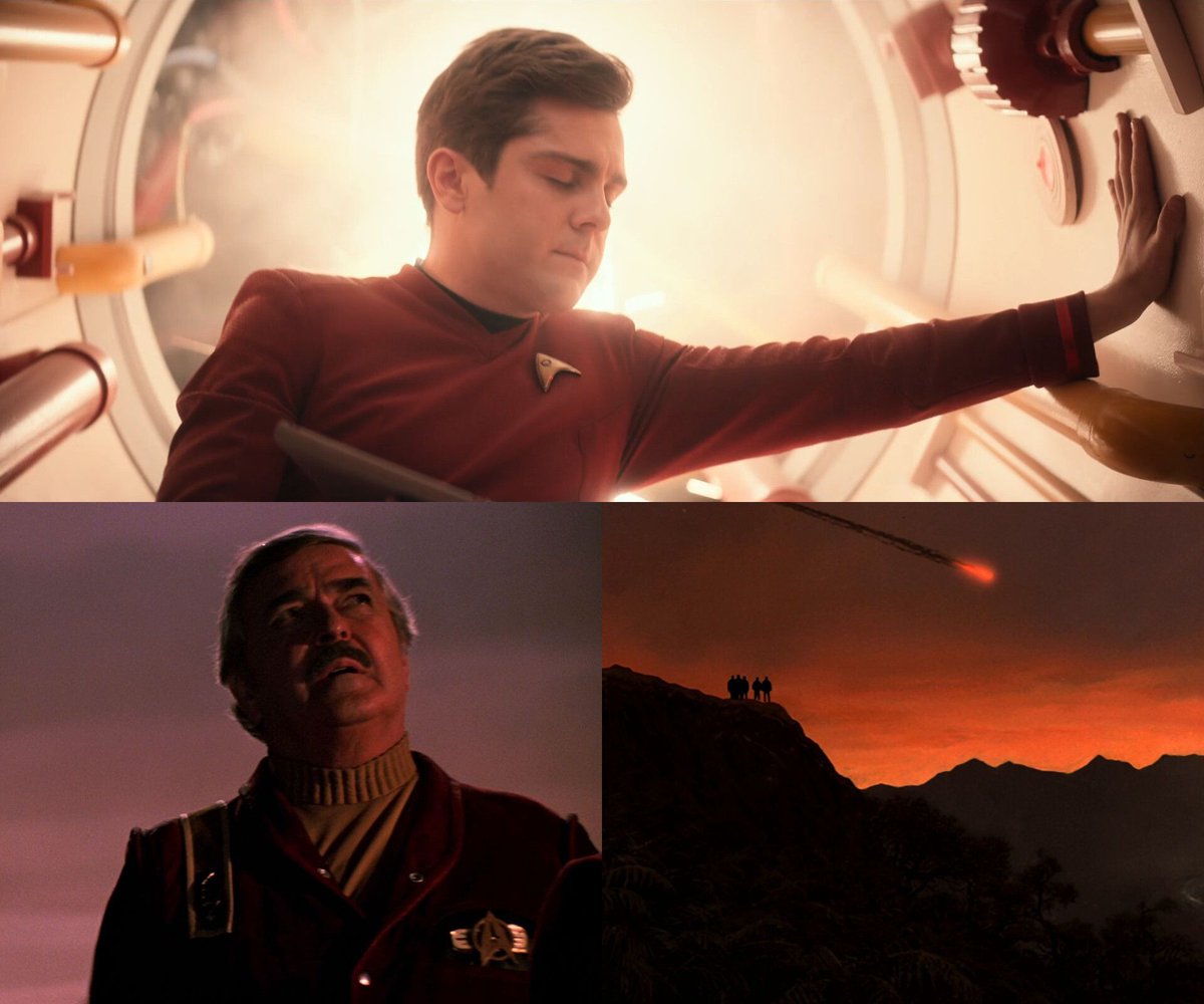 gaghyogi49's tweet photo. This moment in #StarTrekSNW's "Off-Hour"⬆️ will forever change the way I feel when watching this moment in "Star Trek III: The Search for Spock"⬇️. What a great Scotty episode this was! https://t.co/fsV0yTjnEw