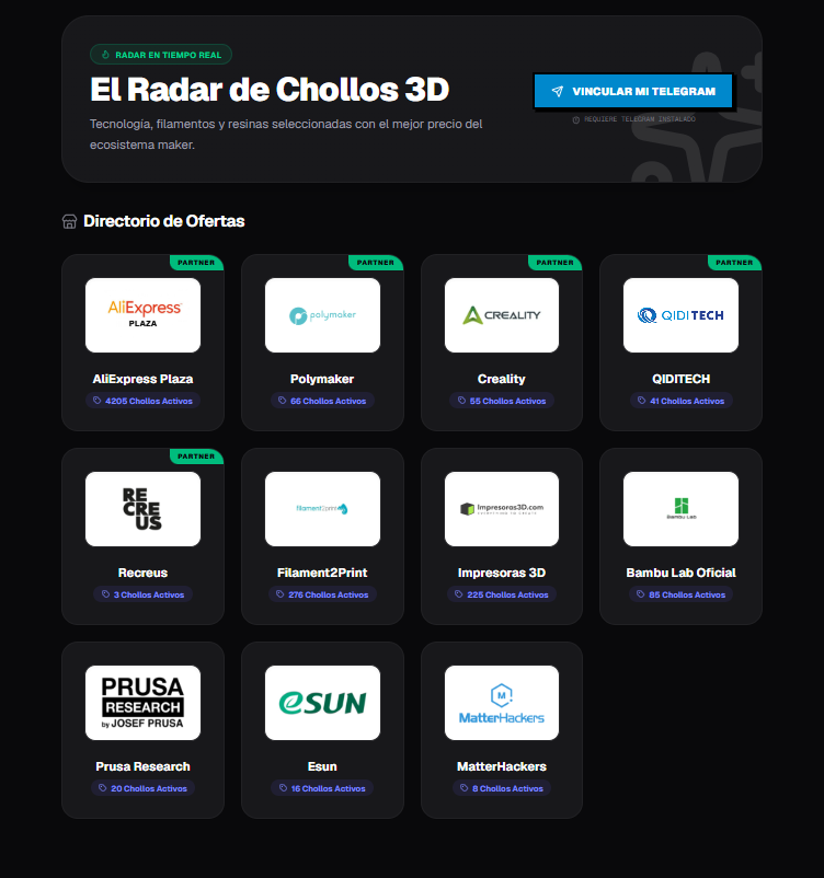 MakerERP's tweet photo. Nueva imagen para nuestro "Radar de chollo" ahora más facilidad para localizar ese artículo que andamos buscando por las tiendas y que no sabemos si está rebajado. 

Pronto más mejoras 😉

https://t.co/MErD76sJeI 

#maker #print3D #maker3D #impresion3d https://t.co/OOvyzTuXtu