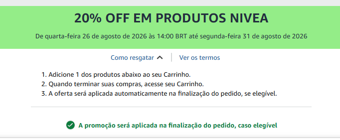 clubedeoferta_s's tweet photo. 🧴🔥 20% OFF EM PRODUTOS NIVEA! 💙
Cuide da pele pagando menos! 😍✨
🏷️ Cupom: 20NIVEA
💰 20% OFF
👉 Aproveite antes que a oferta acabe! 🛒💨
👉🏻https://t.co/rsJvx3IoEd
#anuncio #desconto #oferta #promo https://t.co/Lew3cyOFxb
