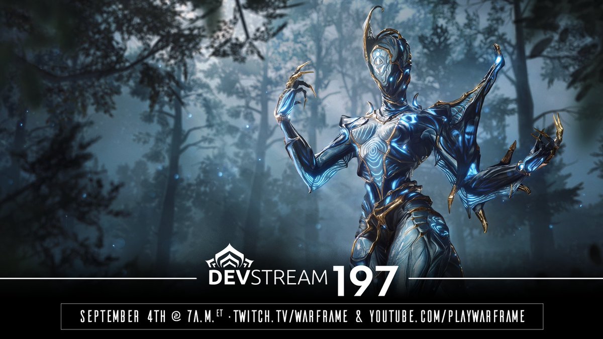 PlayWarframe's tweet photo. Hear that, Tenno? It's the whispers of a new Banshee Deluxe! 

Tune in to Devstream 197 on Friday, September 4 at 7 a.m. ET to learn more about what's in store for Banshee and get a sneak peek at the upcoming Iceblade of Narin update: https://t.co/rs0wvCp1I8 https://t.co/C936aPRrfT