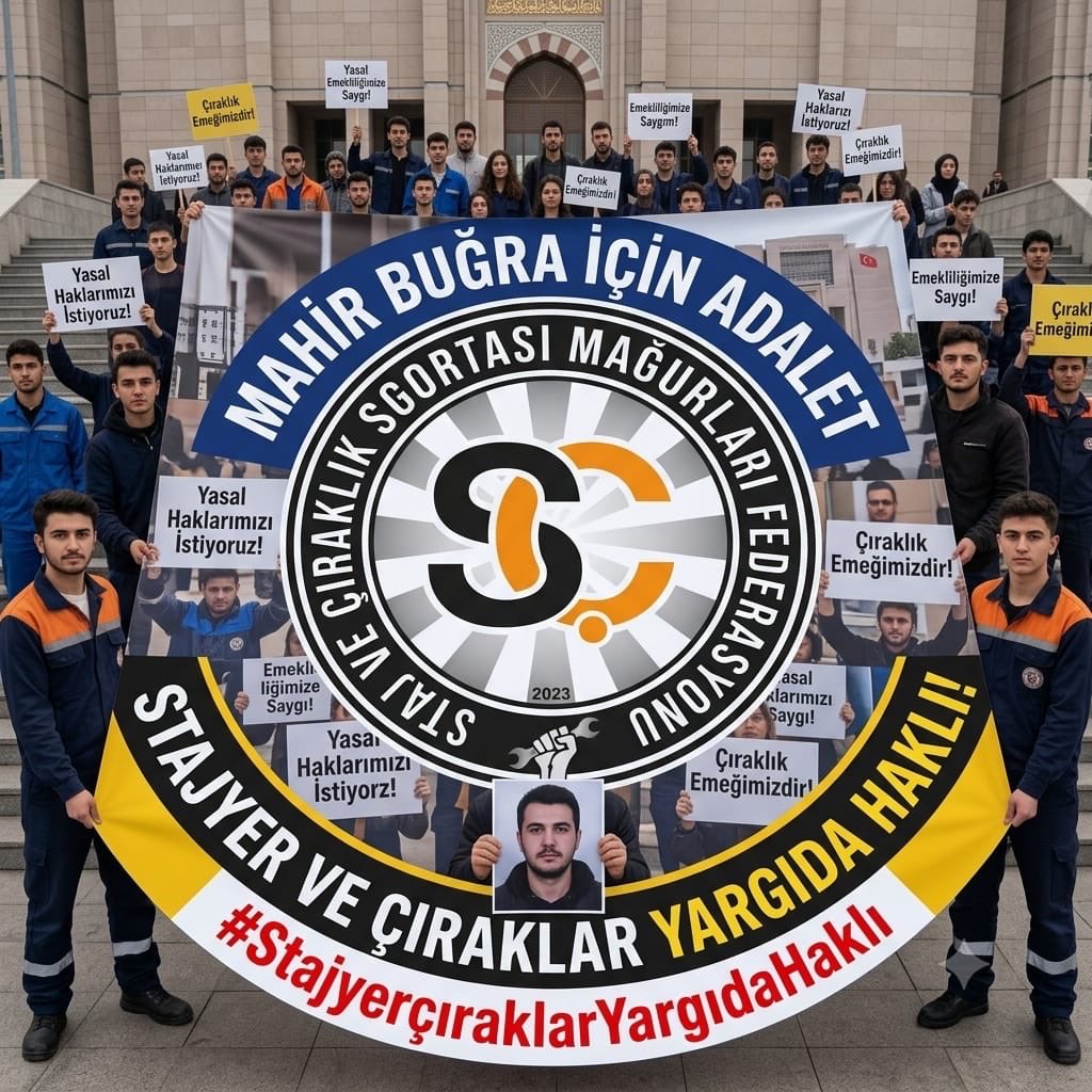 CirakStajFED's tweet photo. 1 Mayıs İşçi ve Emekçi Bayramı’nda, 

@Akparti
@MHP_Bilgi
@yenipartiyiz 
@RTErdogan 
@dbdevletbahceli 
@eczozgurozel
@Yusuf__Tekin 
@tcmeb 
@isikhanvedat 
@csgbakanligi 
@memetsimsek 
@HMBakanligi 
@abakingurlek 
@iletisim 
@herkesicinCHP
@iyiparti
@YeniYolTBMM
@SaadetPartisi
@devapartisi
@_DemokratParti
@rprefahpartisi
@anahtarparti
@zaferpartisi
@bbpgenelmerkez
 @DSPGenelMerkez 
@BTP_Parti
@tipgenelmerkez
@dypmerkez 
@emekpartisi 
@NumanKurtulmus
@mehmetucum
@oktay_saral
@ejderacikkapi
@MahinurOzdemir
@profdrorhanates 
@MvDrHasanArslan 
@aerdemcantimur
@Korkutata_Zeki 
@isikhanvedat 
@vedatbilgn
@akbasogluemin
@NazimMavis
@leylasahinusta
@resulkurt34
@vedatbilgn
@zorlu77

Eğitim gördüğü pastacılık bölümü kapsamında staj yaptığı iş yerinde ihmaller zinciri sonucu elektrik akımına kapılarak 16 yaşında hayatını kaybeden evladımız Mahir Buğra Karagön’ün acısı, sadece ailesinin değil tüm toplumun vicdanında derin bir yara açmıştır.  

Öğrenim görürken üretim çarklarının içine giren, tezgâh başında ya da imalathanede alın teri döken yüz binlerce gencimizin hukuki ve sosyal statüsü maalesef hâlâ ciddi bir mağduriyet alanıdır.  

Mahir Buğra ve onun durumundaki binlerce stajyer ile çırak evladımızın yaşadığı en temel sorunlardan biri; fiilen çalışmalarına rağmen staj ve çıraklık sürelerinin emeklilik hesabında sigorta başlangıcı olarak kabul edilmemesidir. Yargıya intikal eden somut olaylarda ve emsal kararlarda, fiili çalışmanın esas alınması gerekliliği açıkça görülmektedir.  

Devletin asli görevi, evlatlarımızın can güvenliğini güvence altına almak ve verdikleri emeğin karşılığını hukuken eksiksiz teslim etmektir.

Bu doğrultuda;  

Staj ve çıraklık döneminde geçen sürelerin, emsal yargı kararları ve fiili çalışma esası göz önüne alınarak uzun vadeli sigorta kolları kapsamına alınması ve emeklilik sigortası başlangıcı olarak kabul edilmesi,

Mesleki eğitim gören öğrencilerin çalışma şartlarının, iş sağlığı ve güvenliği tedbirlerinin en üst düzeyde denetlenmesi,
hususlarında gerekli yasal düzenlemelerin Türkiye Büyük Millet Meclisi çatısı altında bir an önce hayata geçirilmesini; 

Mahir Buğra Karagön’ün adının ve hatırasının, benzer mağduriyetlerin önlenmesine vesile olacak bu adalet adımıyla yaşatılmasını arz ve talep ederiz.  

Mahir Buğra İçin Adalet
#StajyerçıraklarYargıdaHaklı