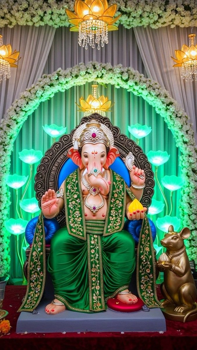 Divya_Tripa23's tweet photo. When Lord Ganesha’s grace leads the way, obstacles turn into opportunities, wisdom guides every step, and new beginnings become blessed. 🐘🙏 https://t.co/B3WEb9nwbT