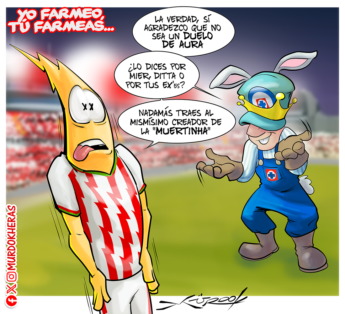 ClubNecaxa's tweet photo. Día de partido y @murdokheras nos trae el #CartoonNecaxa de la jornada 06... ¡A darle, Rayos! 💪
#NECvsCAZ | #HastaElAlmaGrita ⚡ https://t.co/zz7sd5oeUz
