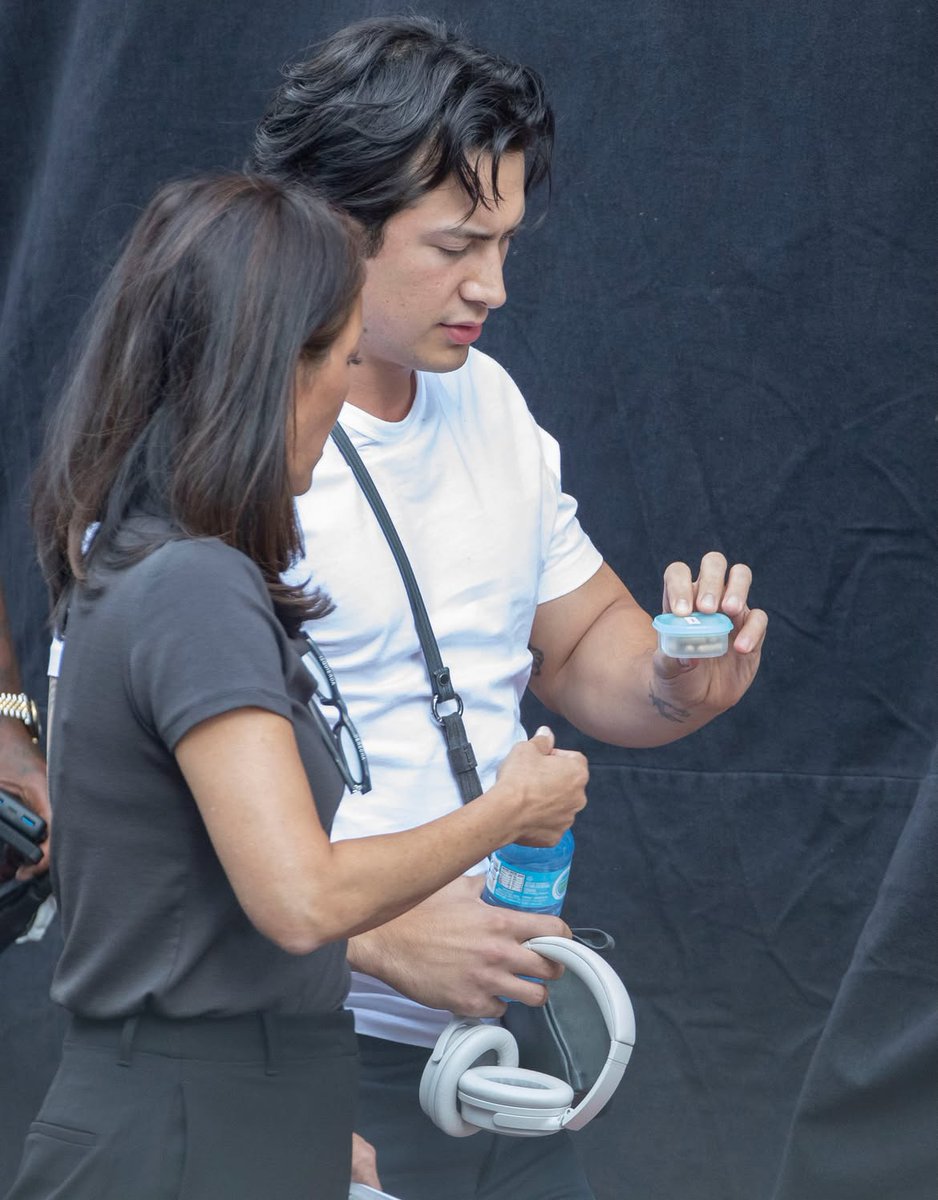 heatedrivalnews's tweet photo. Heated Rivalry cast/crew were photographed at a filming location in Ontario earlier this week.

Pictured below: Hudson Williams talking with director Jacob Tierney and his on-screen mom, Christina Chang. #hr2bts