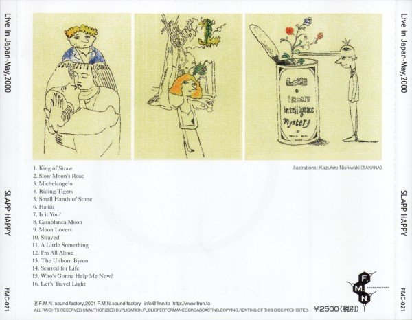 trancy808's tweet photo. Slapp Happy
– Live In Japan - May, 2000
F.M.N. Sound Factory – FMC-021
October 26, 2009

2000年に東京、京都、札幌で行われた初来日ツアーでの演奏を収録
Dagmar Krause
Anthony Moore
Peter Blegvad
の3人が1972年に結成して約28年Avant-Popを奏でて来た彼等の記録

https://t.co/JUfKw64uSK https://t.co/85HtVewO4Y