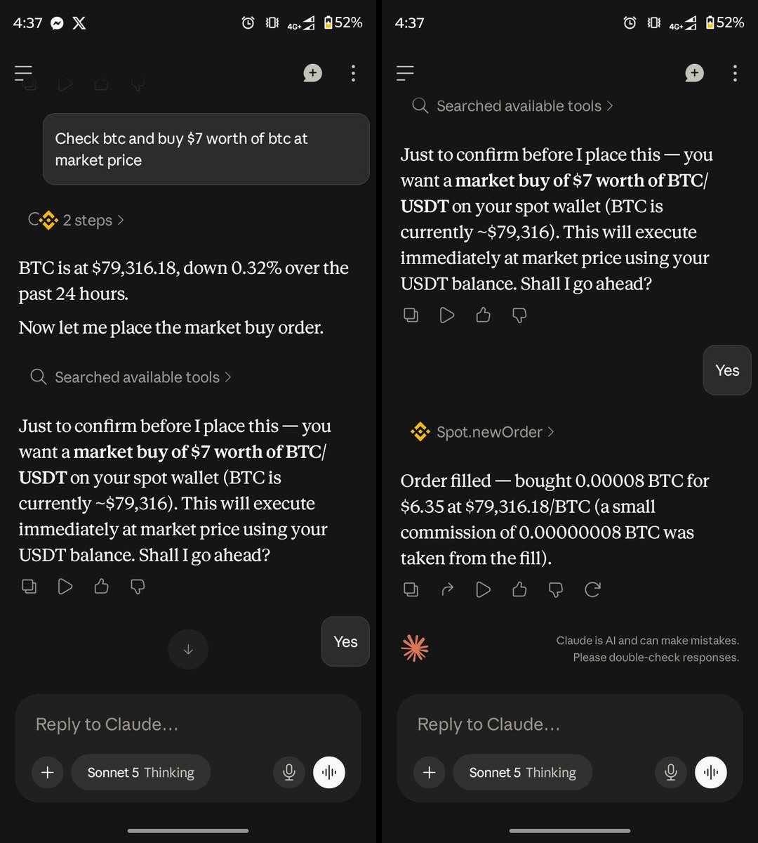 OkechiUrenna's tweet photo. Claude commands binance agent OS execute
Day 3
#BinanceAgentOS https://t.co/bAPlckuGFS