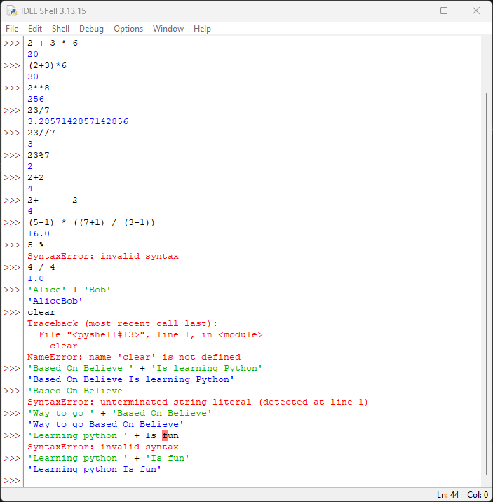 chukwupg's tweet photo. Day 15 #30DaysStudyChallenge
Still building my Python foundation, my focus today focus was on data types.
I learned the differences between integers (whole numbers), floating-point numbers (decimals), and strings (text). One key detail is how Python handles operations between data types, for example, combining an int and a float always evaluates to a float, and division with / always results in a float.
I also understood how strings work in Python, including proper use of quotes and common errors like unterminated string literals.
To make my learning more practical, I have decided to combine Automate the Boring Stuff with Python with the FreeCodeCamp Python curriculum, which offers a more hands-on approach with questions, workshops, and projects to test understanding as I go.
My focus is beyond understanding concepts, but to apply them as well.
#Cybersecurity #Python #LearningInPublic #Automation #30DaysStudyChallenge