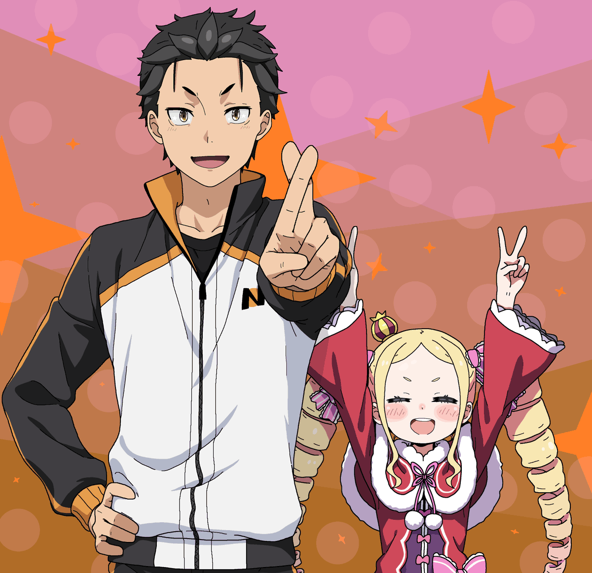 BeakoVanilla's tweet photo. LOVE　&amp;　PEACE

#rezero

＃リゼロ https://t.co/7IArz6l2ts