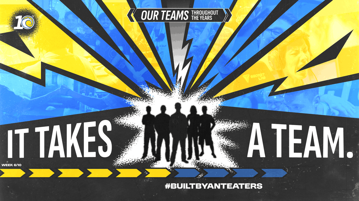 UCIEsports's tweet photo. 10 years of Anteater rosters.

Grateful for every lineup—the ones who brought titles home and the ones who just kept showing up to scrim. Different patches. Same lesson: you don’t win teamfights as one.

It takes a team. 🏆

📍Week Six of 10

#BuiltByAnteaters #UCIrvineEsports https://t.co/5D01cVPcTc