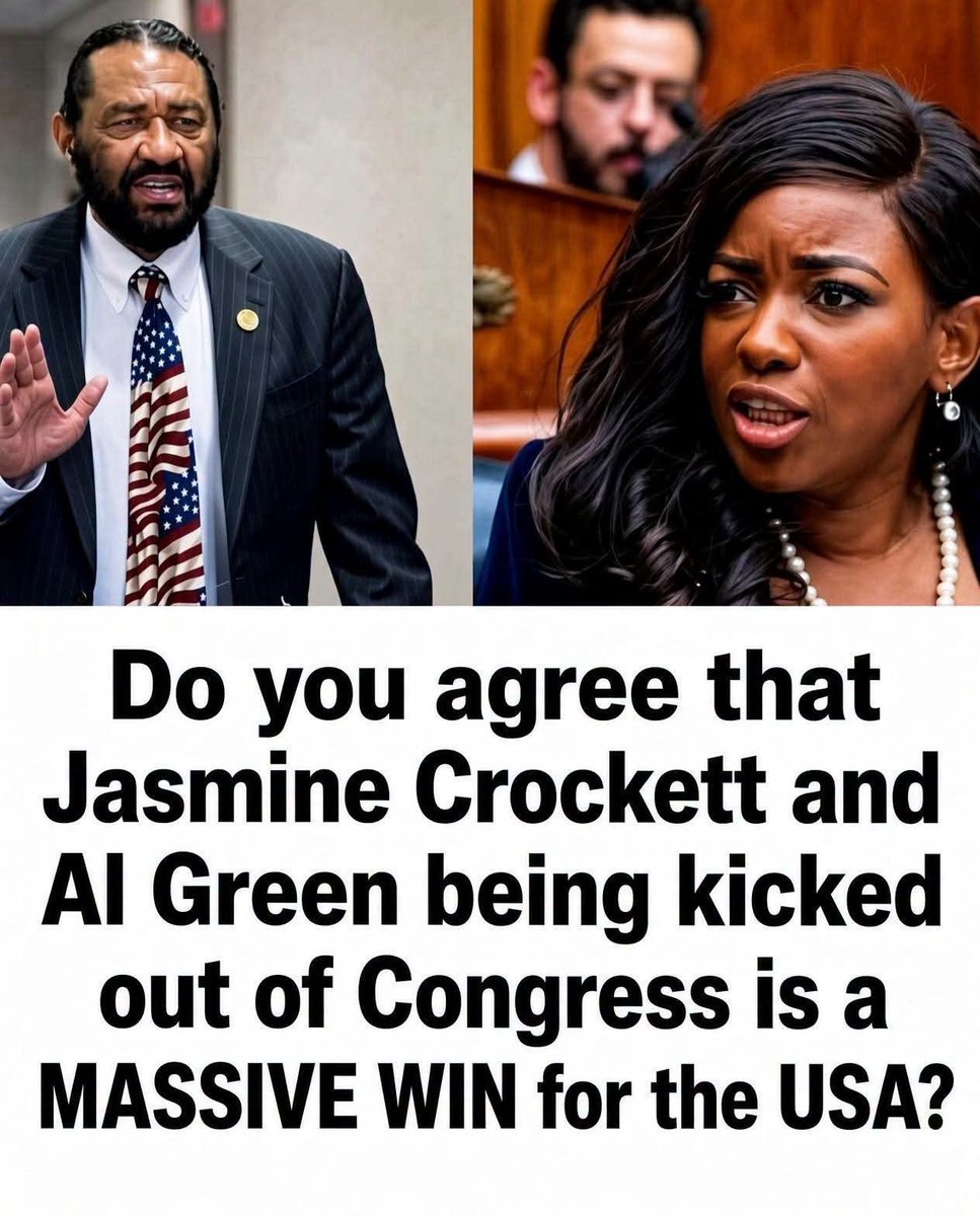 clemensn14's tweet photo. Do you agree removing Crockett &amp; Green is a win for America? https://t.co/XysoLBJUMV