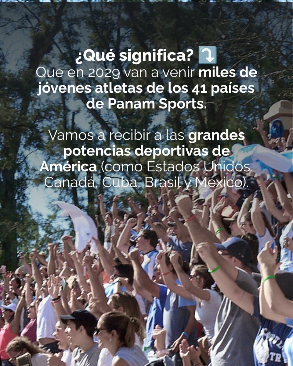 MuniRosario's tweet photo. ¡GANÓ ROSARIO! 🤩
¡Somos la sede de los Juegos Panamericanos Junior 2029! 🏅✨
Nuestra ciudad va a recibir atletas de 41 países, entre las cuales se encuentran las grandes potencias deportivas de toda América. 
Más que nunca, somos la capital del deporte 💪 https://t.co/dfFq2Gj0nb
