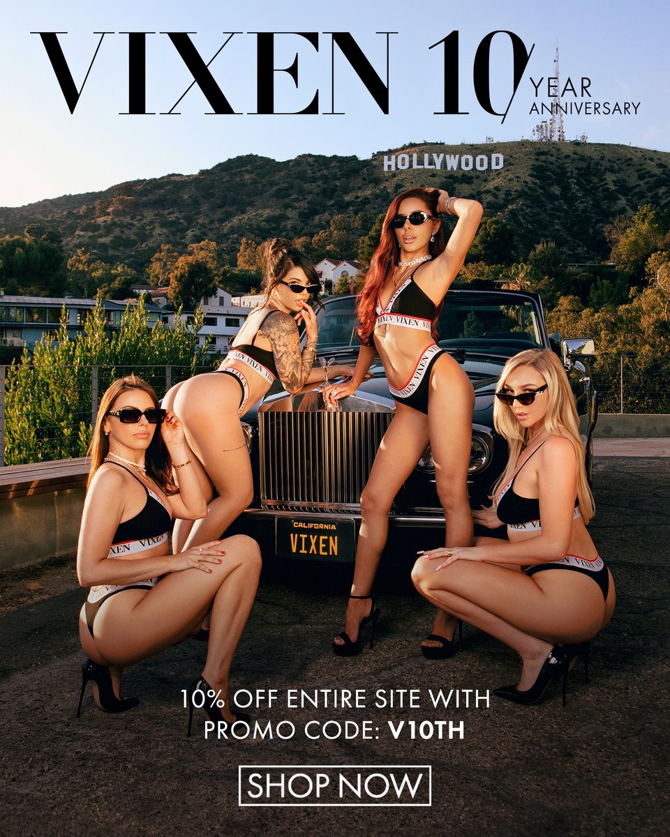 VIXEN's tweet photo. Iconic by design. 🫦 Save 10% on Vixen Apparel with code 'V10TH' — https://t.co/fTdbXujdqP

📸 @KSLibraryGirl x @Ginavalentina x @adrianachechik x @vannabardot https://t.co/6ejmGaa39L