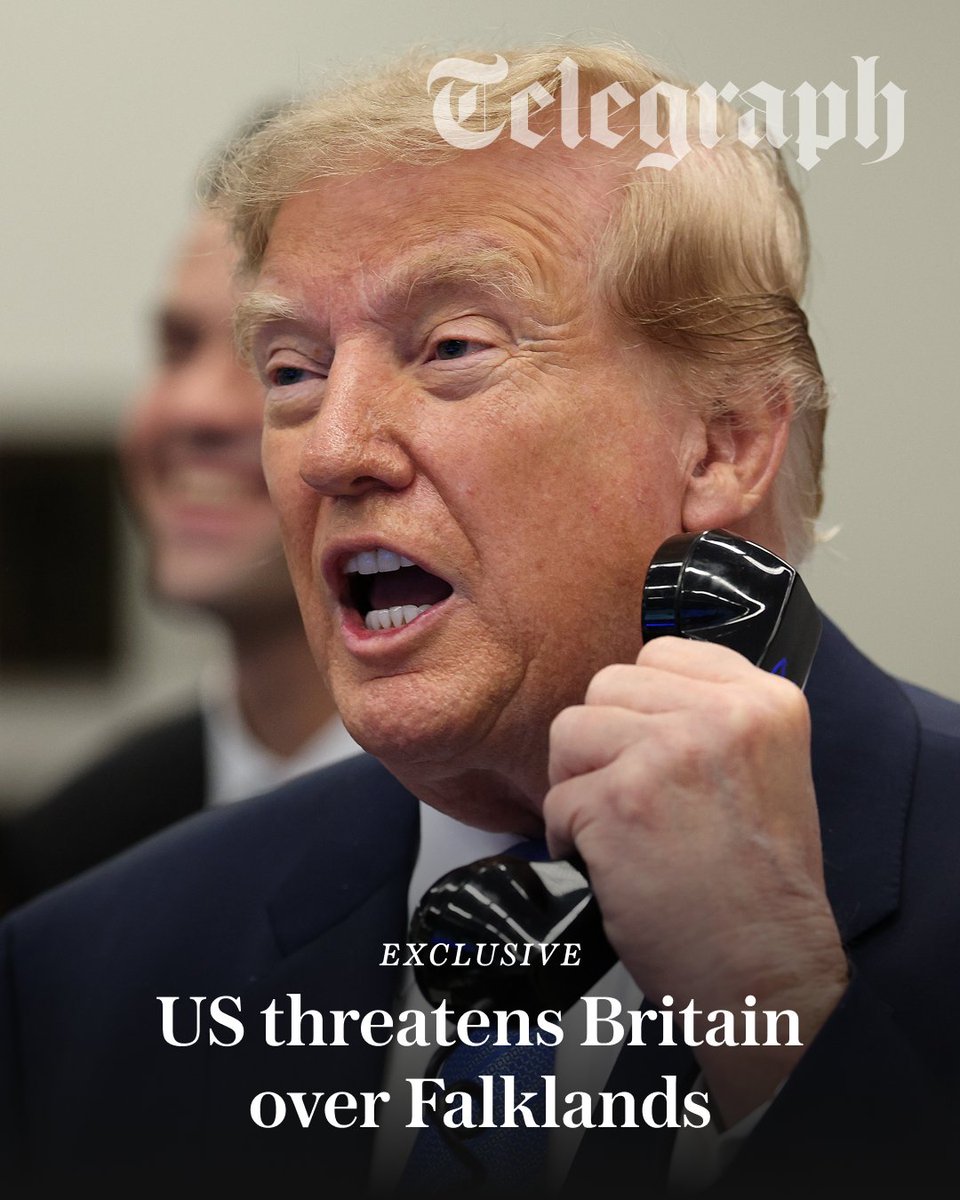 Telegraph's tweet photo. EXCLUSIVE: The United States has threatened to oppose Britain’s sovereignty over the Falkland Islands if Andy Burnham does not increase defence spending, The Telegraph can reveal

@connorstringer and @Barnes_Joe report ⤵️
https://t.co/KpAD8Smixx https://t.co/NQv7O6RXet