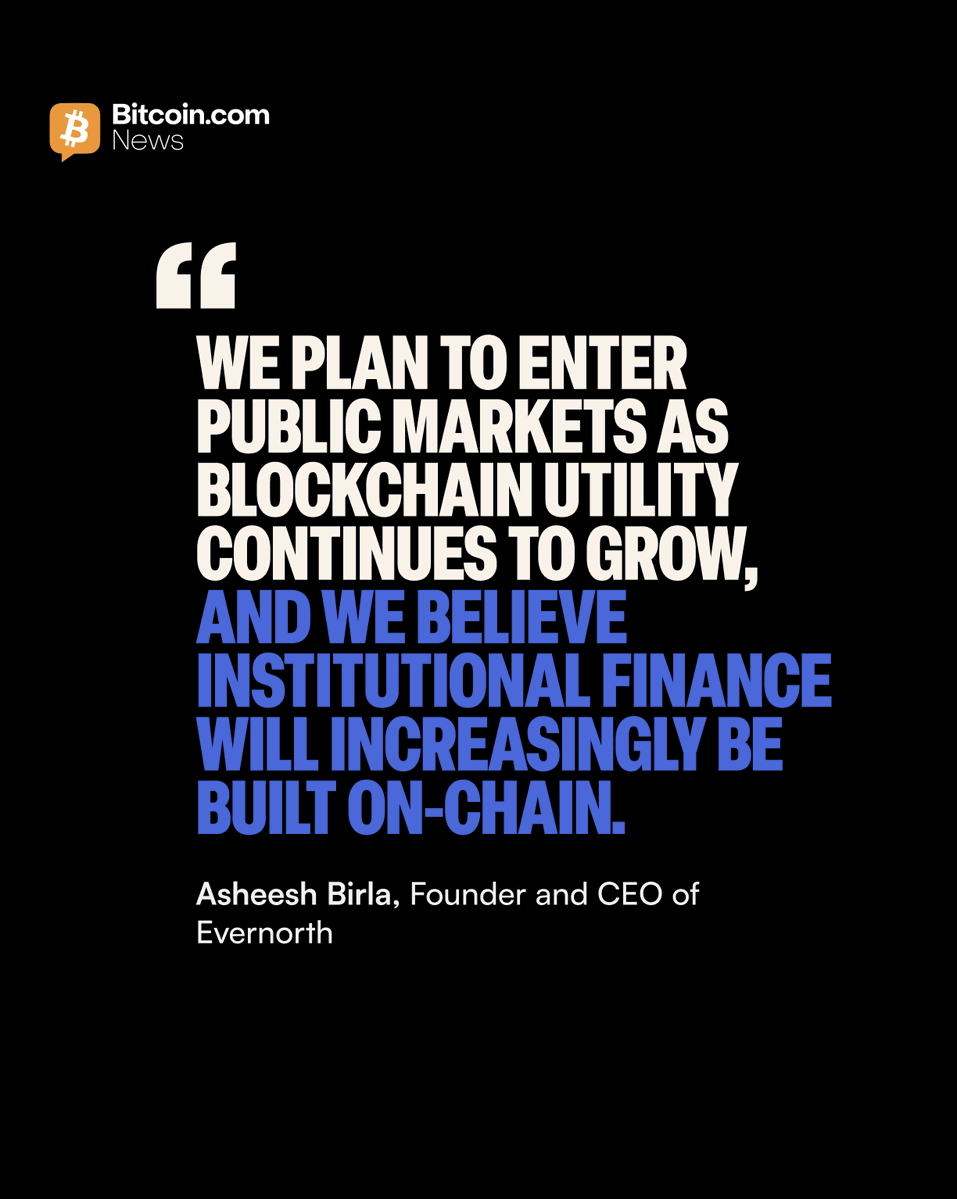 BitcoinNews's tweet photo. JUST IN: 🏦 Evernorth gets SEC clearance to list on Nasdaq via merger with Armada. 

Shareholder vote is set for Sept 30. 🗓️ The firm aims to be the largest public XRP treasury under ticker XRPN, though its ripple:native stash is currently worth far less than its purchase price. 📉
