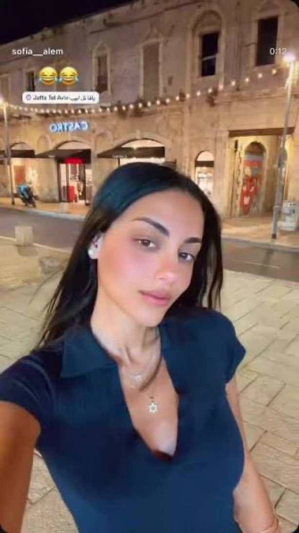 WarFrontIntel's tweet photo. She’s Jewish.

Her name is Sofia Alem.

There are literally photos of her wearing a Star of David necklace, and she’s got a TikTok where she openly says she only learned Arabic a few years ago.

Try again, you lying Zionist POS. https://t.co/GZarhNtpz4