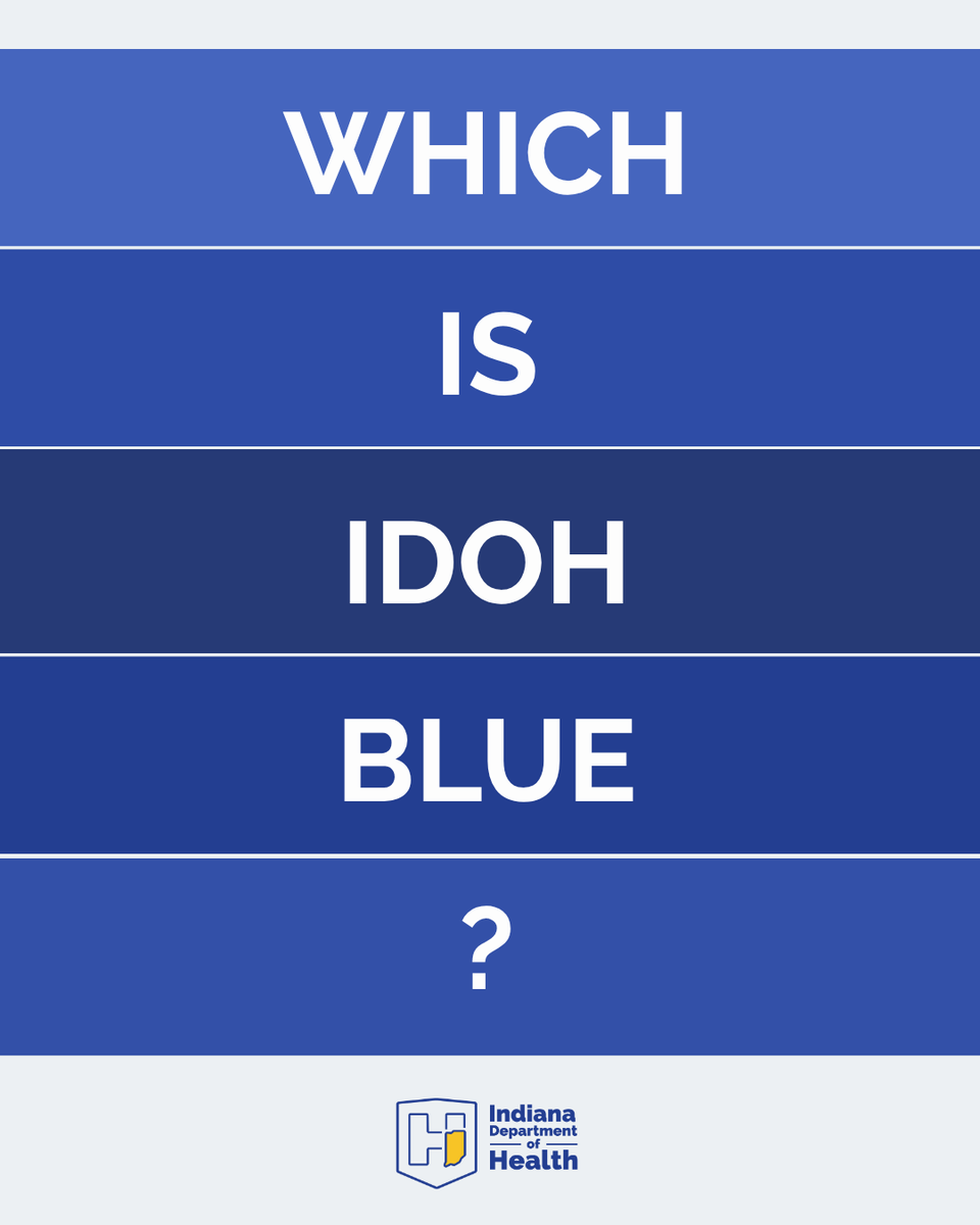 StateHealthIN's tweet photo. The moment you've been waiting for...#4 is IDOH blue! If you guessed correctly, you know us well. 🩵 https://t.co/IpTeC2Hg46