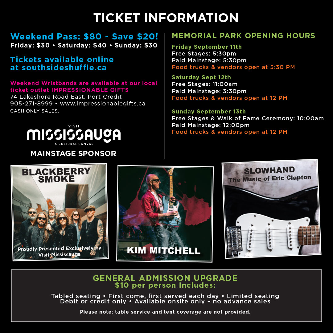 ssshufflepc's tweet photo. 2 WEEKS TO GO! The 28th Annual Tim Hortons Southside Shuffle Blues & Jazz Festival returns to Port Credit, Mississauga! Visit https://t.co/0KQxMv1zgN for all your festival weekend info to plan your weekend, see who's performing and get tickets for the Visit Mississauga Main Stage! @visitsauga @Portcreditbia