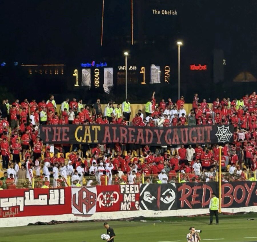 Ultras_RedBoys's tweet photo. THE CAT ALREADY CAUGHT 🕸️

#كبير_دبي https://t.co/a2GCwcymif