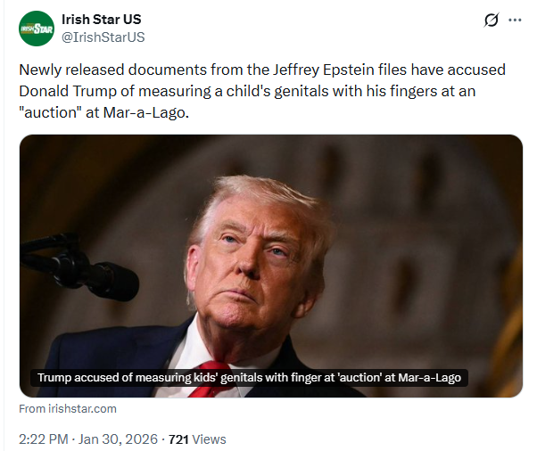 MAGAcritic's tweet photo. @MarcusFelonius @02OCT1835 @ArmedEducator @TheArmedSquid @AlixG_2 You mean Trump is the pedophile.  Joe &amp; Hunter are not listed in the Epstein files fucking kids like Trump is. https://t.co/BOGvNqnfoU