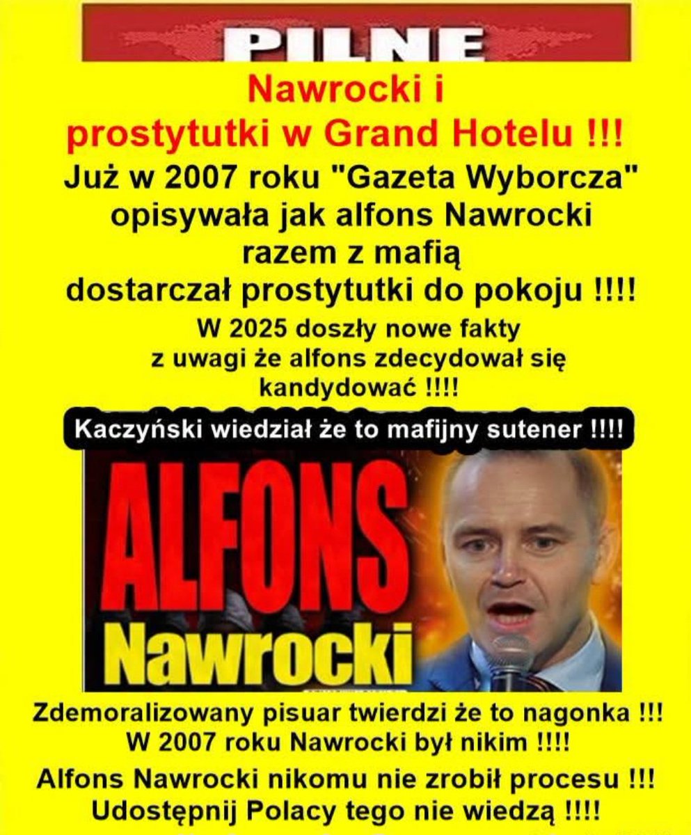 aw_krzyk's tweet photo. @prezydentpl Jak ktoś się ch... urodził to i takim zdechnie. Historia zapamięta takiego jednoznacznie. Warto przypominać bo cuemny lud zapomina a prostactwo wiedzy czarnej zarazie. Narodzie obudź się. Czas aby suweren wydał orzeczenie i pogonił z pałacu chołotę. https://t.co/FHUblr18WN