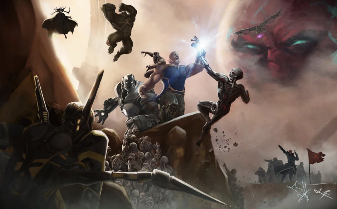 emmywayne64's tweet photo. What If... the villains succeeded and had to face Thanos instead of the heroes? https://t.co/pdTKdNFoa3