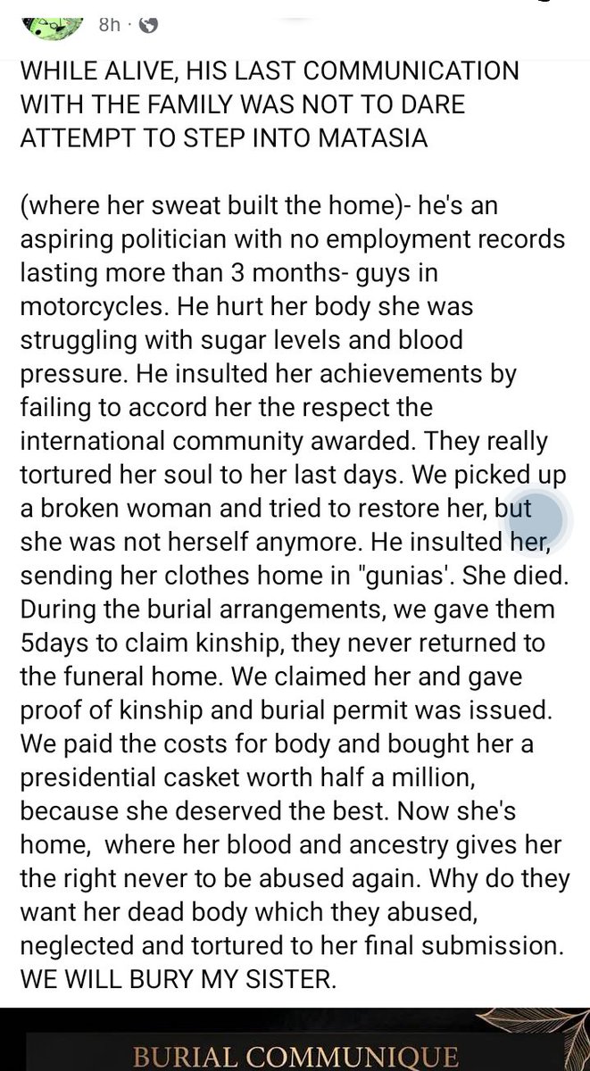 Billionair1w's tweet photo. Chemu went through alot,may God give her family and children strength😭.

Reading this screenshot of the post, has broken my heart

Rest well - Rosemary Chemutai koech https://t.co/TkIx2ppqy3