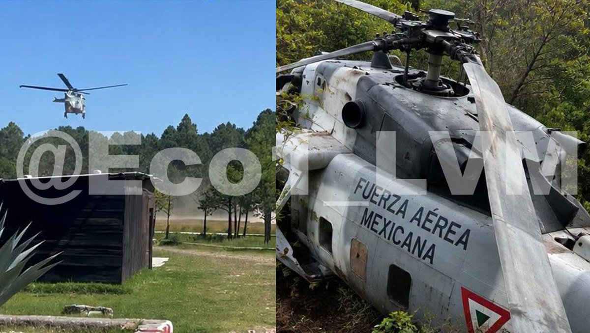 Eco1_LVM's tweet photo. 🚨🚨🚨El Salto -Durango-

Cayó un Blackhawk de la FAM poco después de haber despegado, se desconoce si hubo heridos. Se espera el comunicado de los mandos tras la falla. https://t.co/sWuHMmxqoO