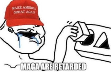 thewatcher1984b's tweet photo. @AesPolitics1 maga ARE retarded, dont be fooled https://t.co/vTrRh7ZEic
