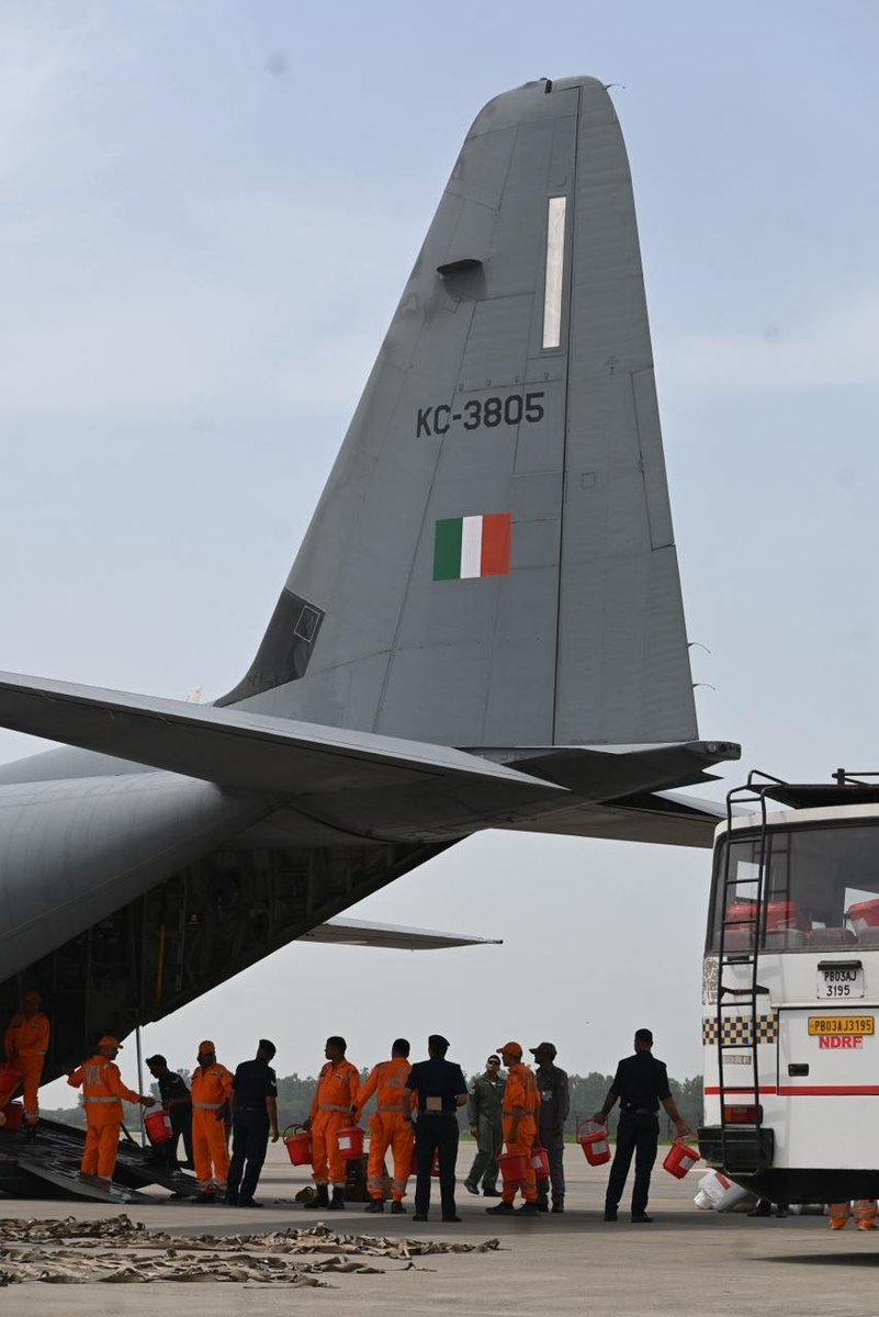 IAF_MCC's tweet photo. Continuing HADR efforts in Nepal.
An Indian Air Force C-130 aircraft has departed with 10 tonnes of essential relief supplies, including medicines and food items, to support those affected.
#Nepal #HADR #HADROps #IndiaNepal #NeighbourhoodFirst
@DefenceMinIndia @SpokespersonMoD @HQ_IDS_India @adgpi @indiannavy @NDRFHQ
@air_veterans