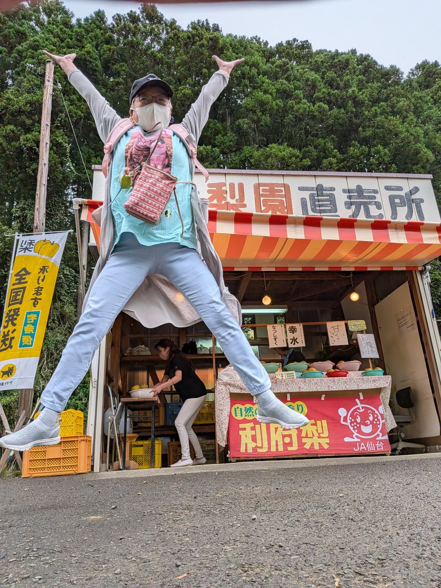 HsMmok's tweet photo. 今年初めて利府梨を買って来ました　いつもの鈴木梨園さんに行ったよ　なつしずくと言う梨を買って来ました　食べたらみずみずしくてとても美味しかったよ　初めて食べたなつしずくとても美味しかったよ　#利府梨　#鈴木梨園　#なつしずく https://t.co/xJ1fAB4bTP