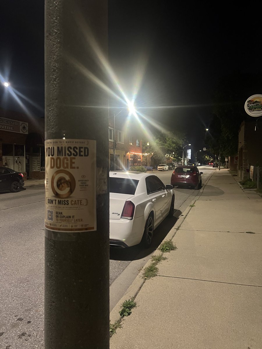 TheCloserMDK's tweet photo. First ever 4 CATE posters in Canada 🇨🇦 

This is in a trendy neighbourhood that has a ton of foot traffic, good food &amp; cocktails, patios

You never know how many people these can reach.. or who it will reach.. 

This is a global movement 
Trillion $ CATE https://t.co/2VwY1Jv11I