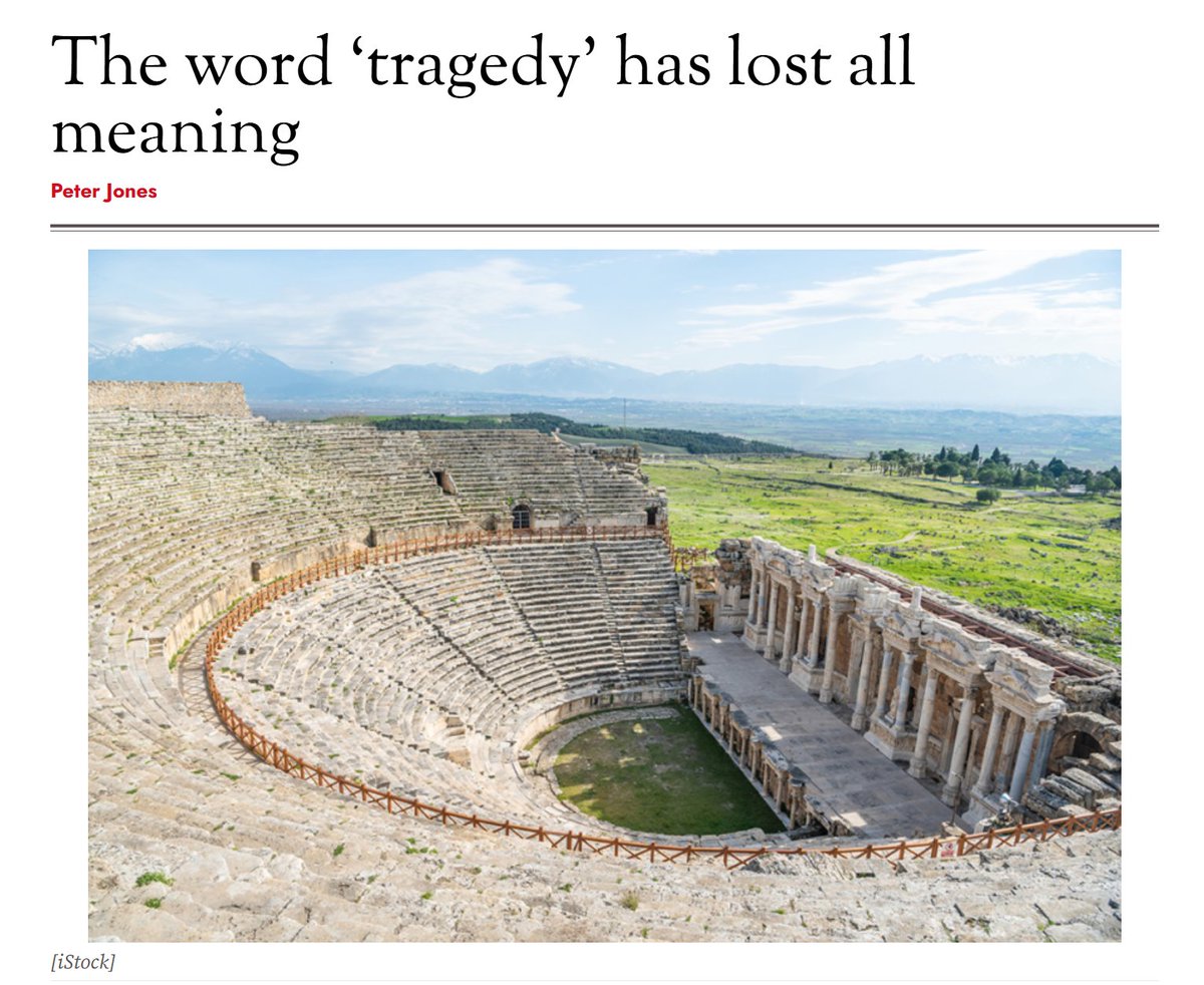 SpectatorOz's tweet photo. The Chancellor of the University of Cambridge has said the university has ‘lessons to learn from the Jason Arday tragedy’. 

Well, you can make words mean what you want – the ancient Greeks invented the word tragôidia and it meant ‘goat-song’ – but is ‘tragic’ really the word for Arday?

Article | https://t.co/sryWUl0iA6