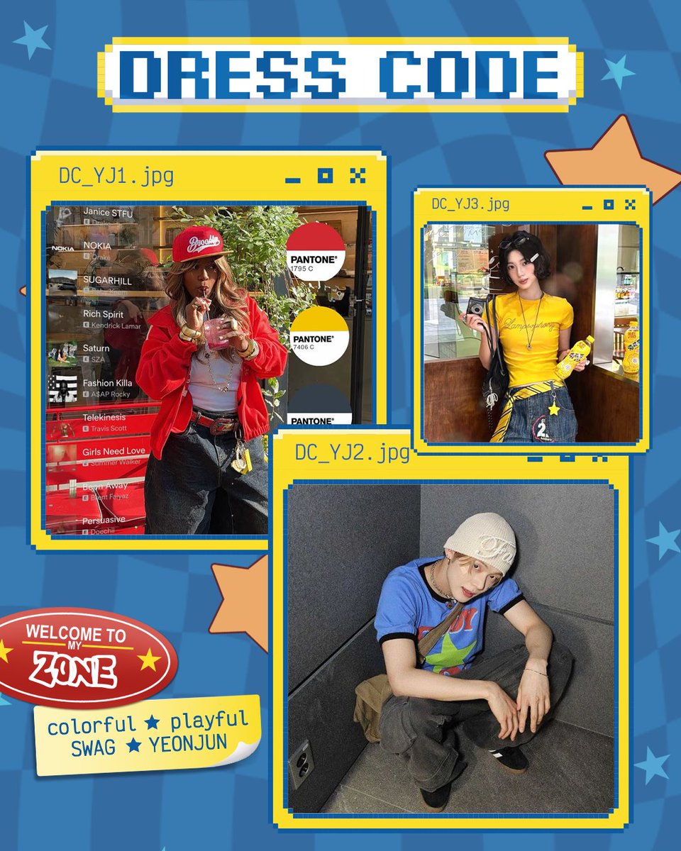 seMOAloka's tweet photo. 𝗬𝗘𝗢𝗡-𝗭𝗢𝗡𝗘 𝗗𝗥𝗘𝗦𝗦𝗖𝗢𝗗𝗘 𝗨𝗡𝗟𝗢𝗖𝗞𝗘𝗗 🧢🧣🩳

𝘾𝙃𝘼𝙉𝙉𝙀𝙇𝙄𝙉𝙂 𝙔𝙊𝙐𝙍 𝙄𝙉𝙉𝙀𝙍 𝙔𝙀𝙊𝙉𝙅𝙐𝙉
be swag, be cool, be playfull! 

Come in red x blue x yellow, and let’s light up the game room together 💥

#YEONZONE #연준 #ヨンジュン #by_semoaloka https://t.co/WHpATAQz3U