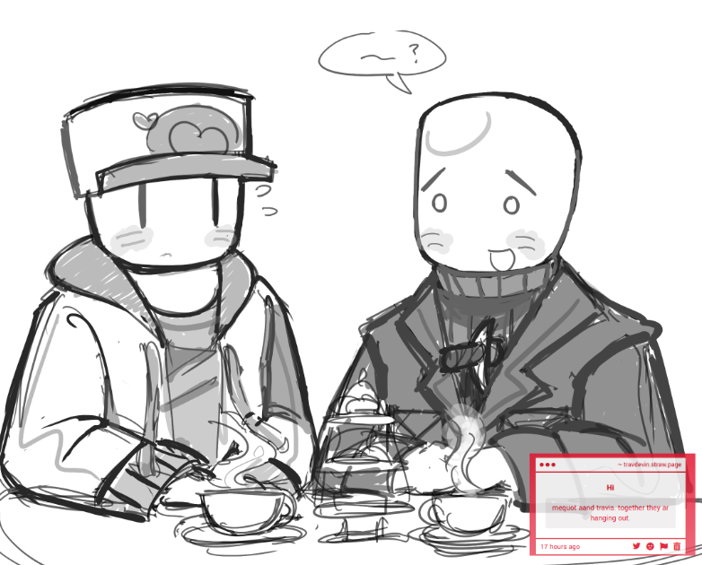 mactaliaaa's tweet photo. messy doodle but mequot and travis request YAY🩷 https://t.co/wTdqpLIeqQ