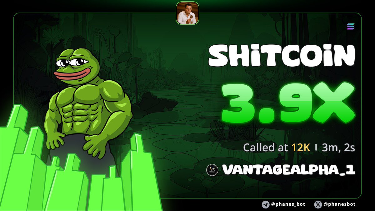 VantageAlpha_1's tweet photo. Decent 3.9x profit pump up on $SHITCOIN

BeFiiRrsvQ8Pipy2Qbk4iawLdVUZbT4rnKqjEnHdpump https://t.co/G4AEcMnPP4