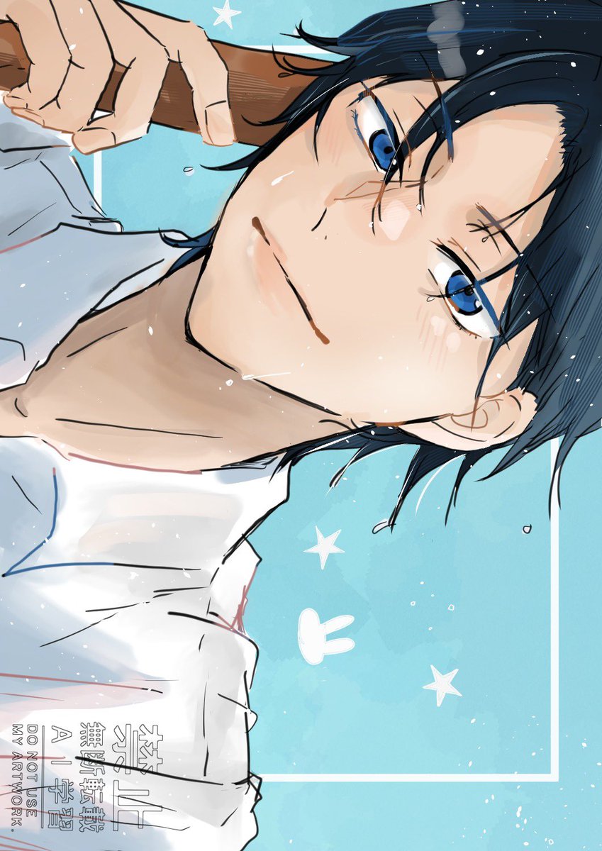 parsley613's tweet photo. 夜な夜な久々にお絵描きしたｲﾏ🐰くん💙 https://t.co/9QHTBBLWJH
