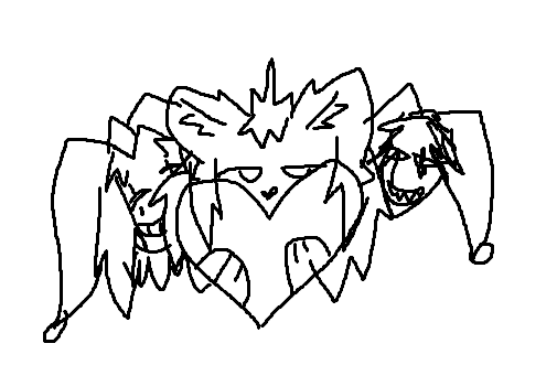 Myth0phosfox's tweet photo. I got sad so my Gf rushed this drawing on MSPaint and..... It's glorious
#Harlequin #tfc https://t.co/mWg4TVMToj