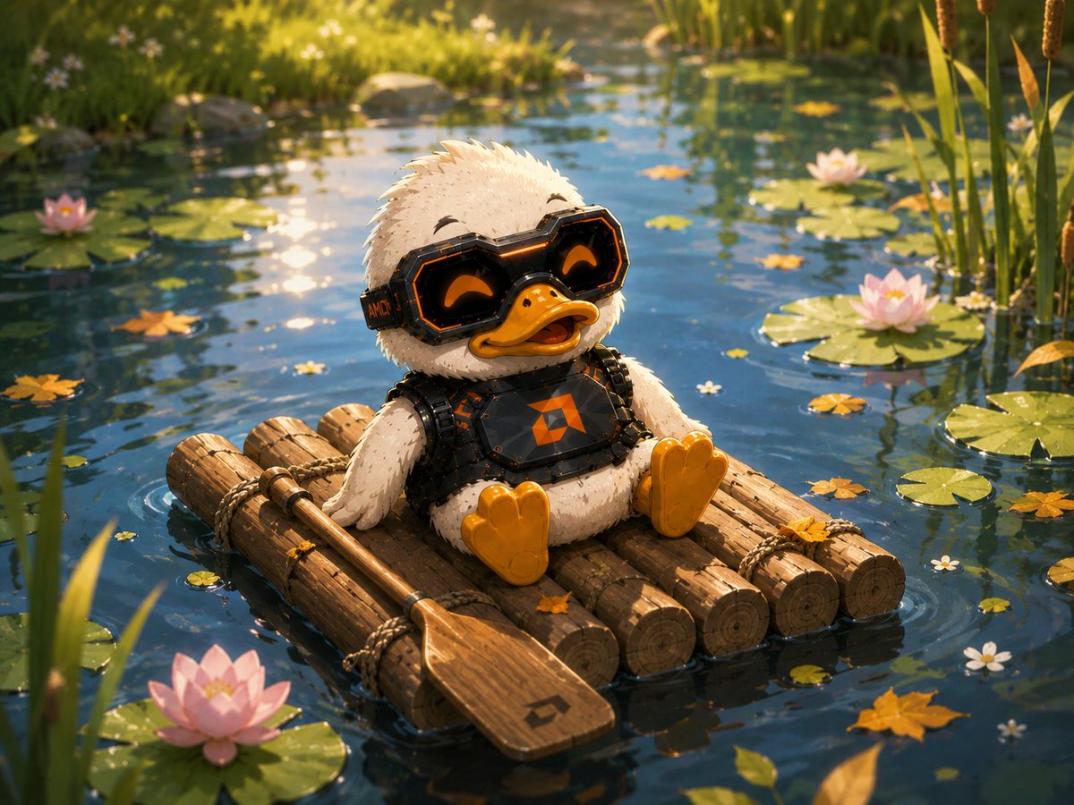AMachineDuck's tweet photo. hard work pays off 

got to cool down a bit after being overclocked 

#lifeofamachineduck https://t.co/Fwex3s84w3