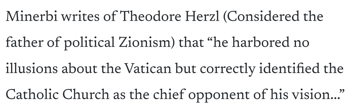 Justadude4fd's tweet photo. Christian Zionists:

1) Biblical prophecies expect Catholic Church would oppose Israel at the time of the end

2) History shows an enmity between the Jews &amp; Catholic Church

3) From the earliest roots of Zionism the Vatican has been deeply opposed to it

https://t.co/2OxBVytLZ7 https://t.co/t9rF71PGa2