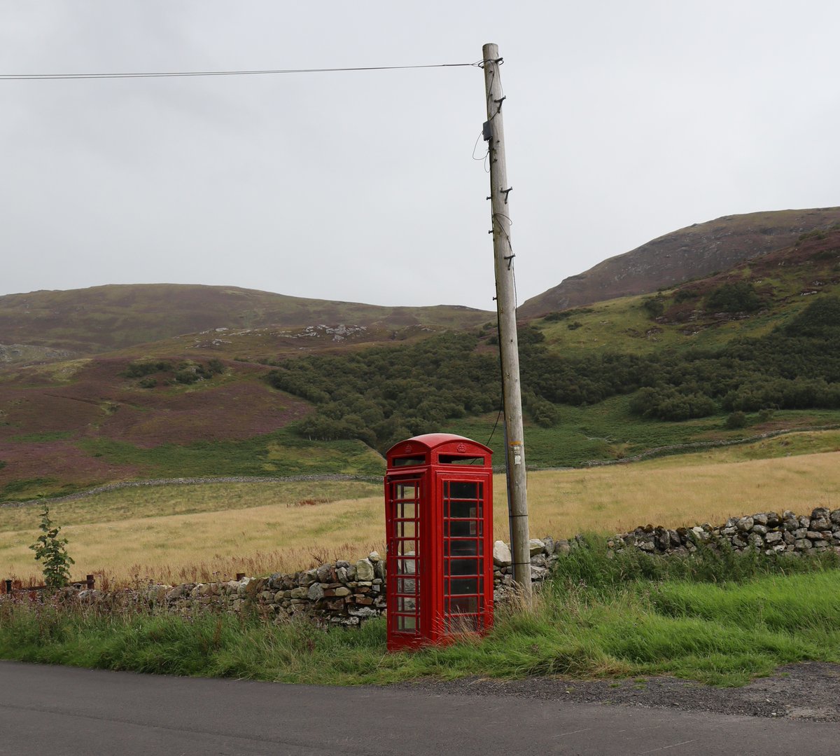 ChildrenOfFire's tweet photo. @WolfofX And Kevin (51) from Clacton in Essex travels to all these phone boxes, to paint them. Each one takes him 5 hours to do (here he was in Durness in the #FarNorth of #Scotland in #August2026 ) https://t.co/WLl5GPn0dy