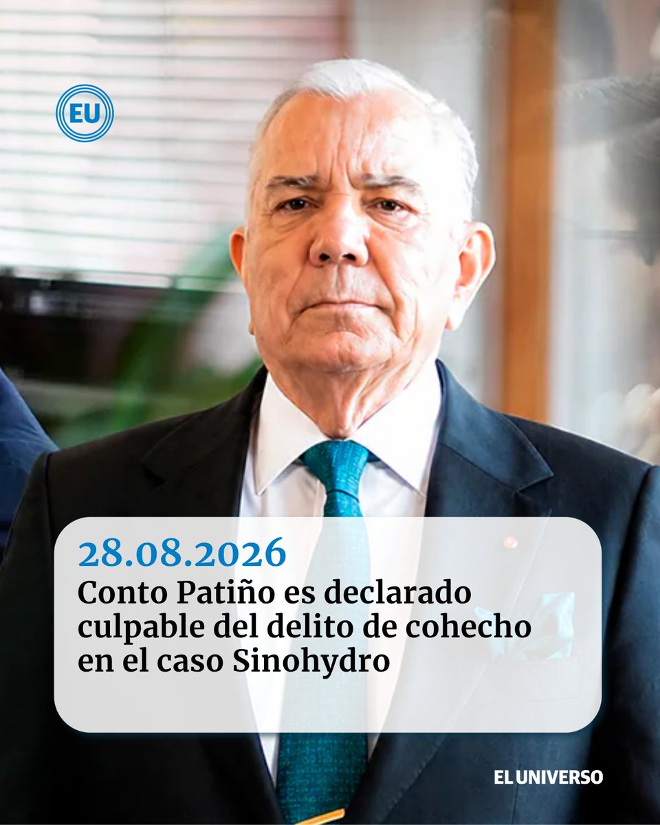 eluniversocom's tweet photo. #ContoPatiño es declarado culpable del delito de cohecho en el caso Sinohydro https://t.co/LSIVUT6GDi https://t.co/dSqtF8asqt