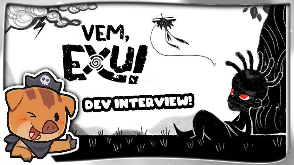 tejoestudio's tweet photo. our Vem, Exu segment on the P.I.G.S is out. Thor (@PirateSoftware) played the demo live, and afterwards we talked about theater, woodcut art, afro-brazilian culture and public funding. watch it here:
https://t.co/MmJBmk5vmp https://t.co/6xLRvMs4Cu