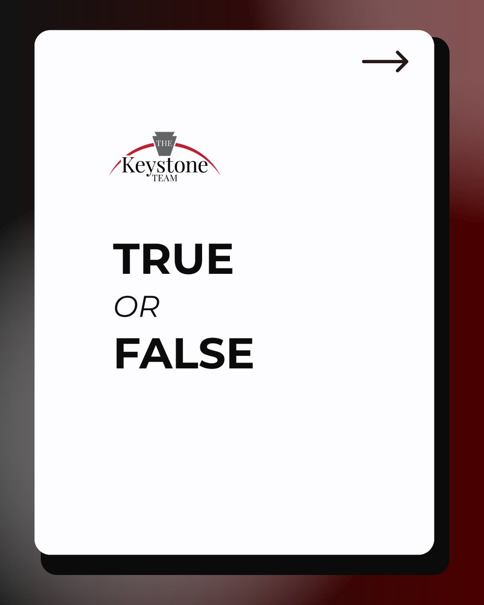 TheKeystoneTeam's tweet photo. ๐ค Real Estate Myth-Busting Time! ๐ณ
Drop your answer (TRUE or FALSE) in the comments below before swiping to the end to check if you got it right! ๐
#TheKeystoneTeam #TrueOrFalse #CreditScore #HomeBuying101 #SoCalRealEstate #FirstTimeHomeBuyer #SmartInvesting https://t.co/lu9wW2WV2N